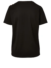 Cotton Relaxed T-Shirt With Buttons