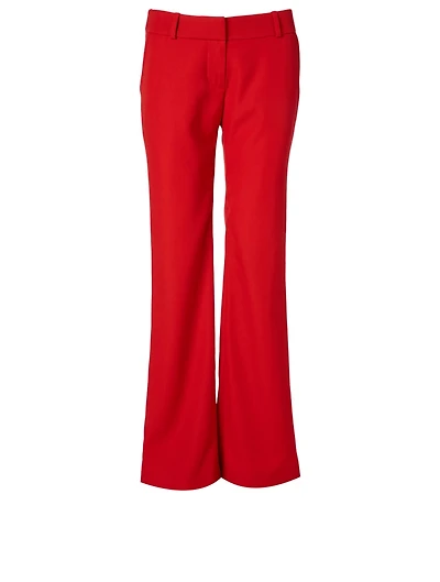 Wool Low-Rise Bootcut Pants