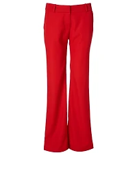 Wool Low-Rise Bootcut Pants