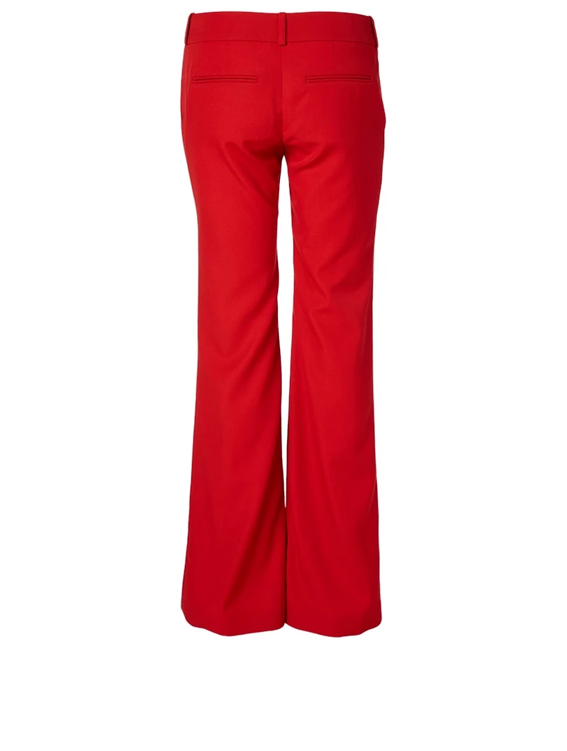 Wool Low-Rise Bootcut Pants