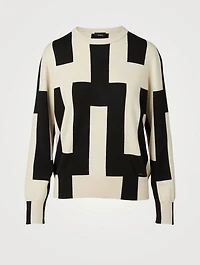 Cashmere Sweater With Mosaic Intarsia