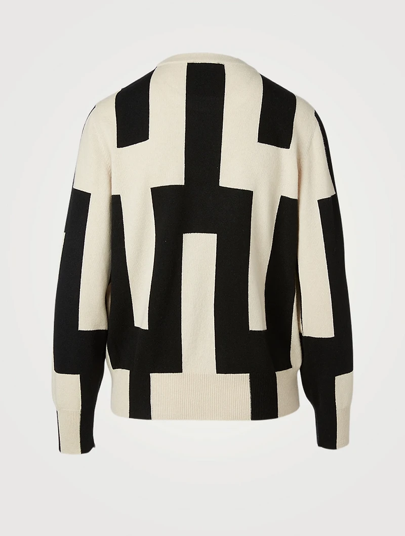 Cashmere Sweater With Mosaic Intarsia