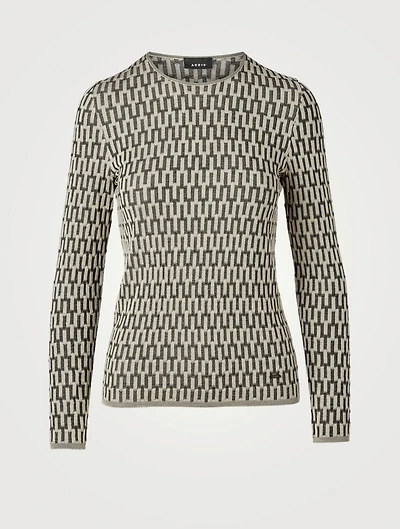 Silk And Wool Jacquard Knit Top