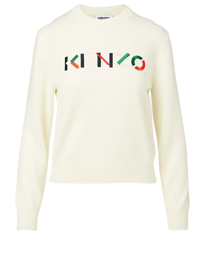 Wool Crewneck Sweater With Logo