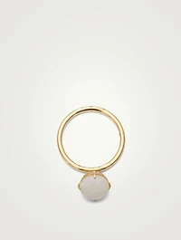 14K Gold Reversible Opal Ring With Diamonds