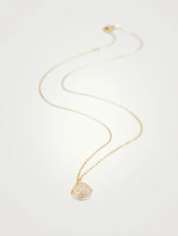 18K Gold Reversible Necklace With Opal And Diamonds