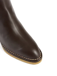 Leather Heeled Ankle Boots