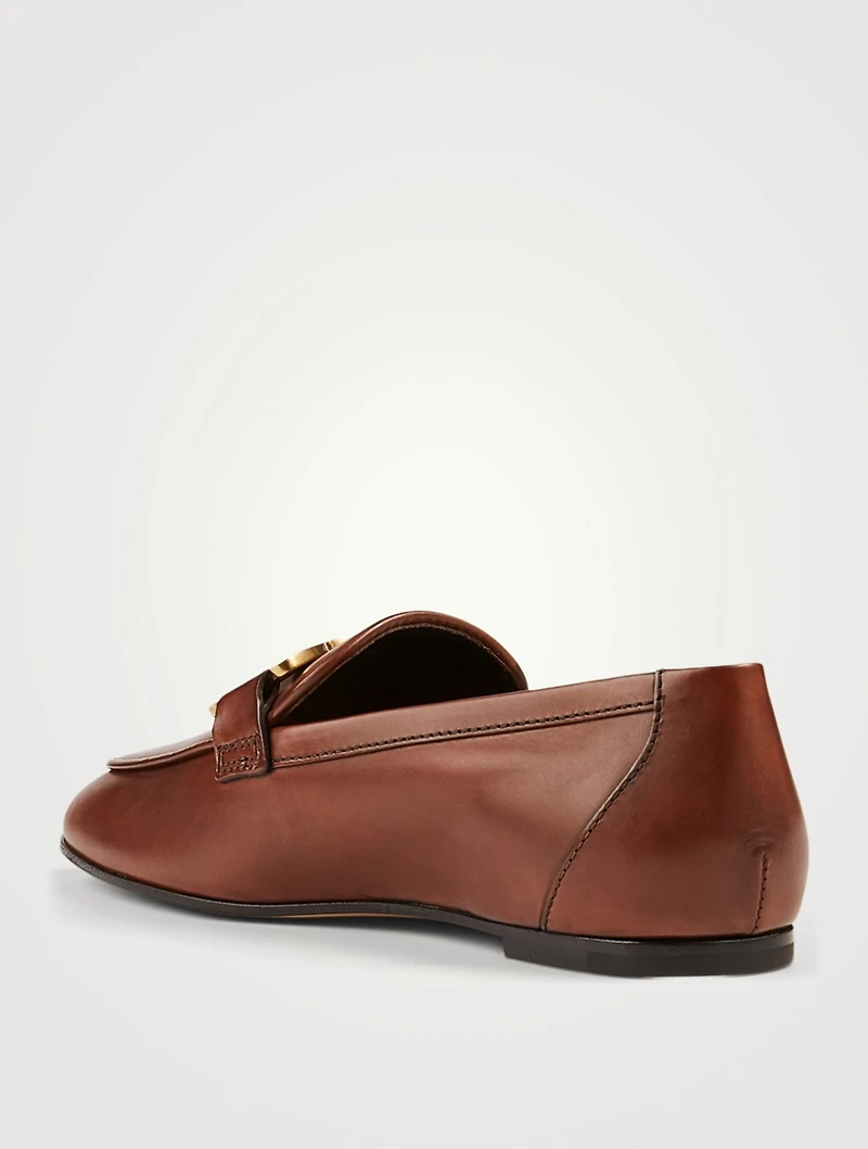 Leather Loafers With Chain