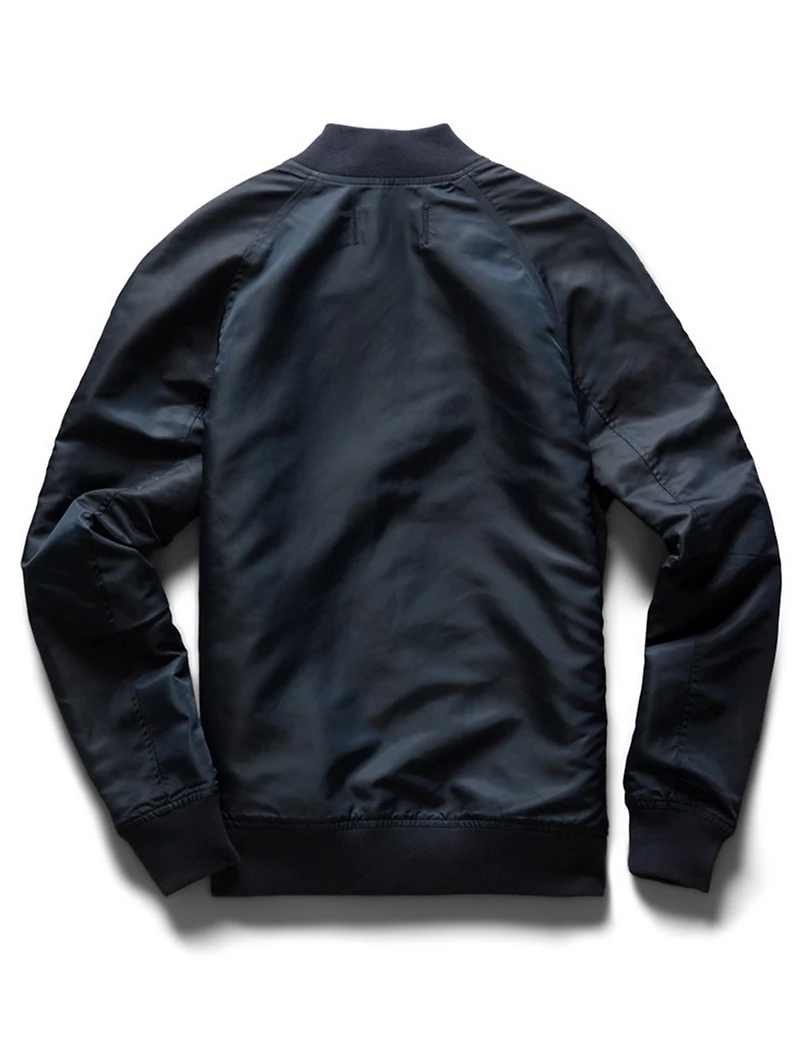 Satin Nylon Bomber Jacket