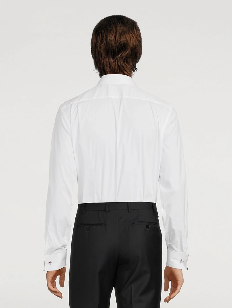 Tailored Evening Shirt With Artist Stripe Cuffs