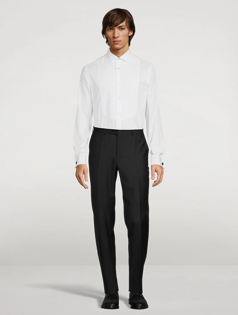 Tailored Evening Shirt With Artist Stripe Cuffs