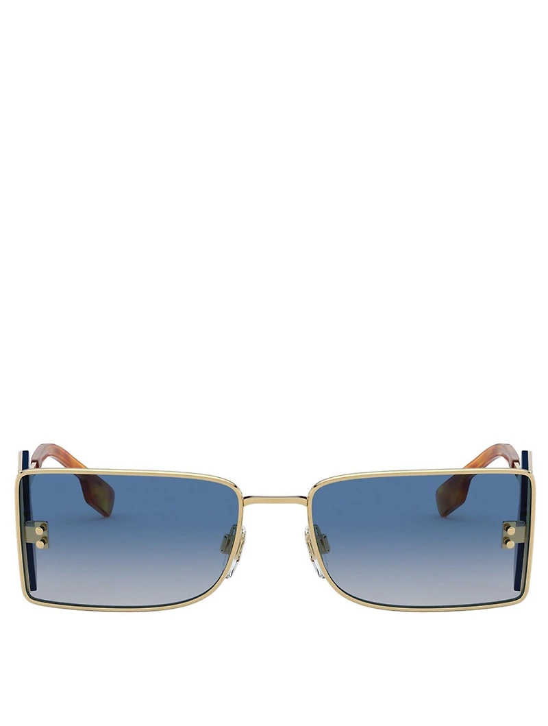 Rectangular Sunglasses With B Lens