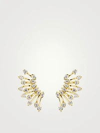 Luminus 18K Gold Crawler Earrings With Diamonds