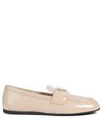 Patent Leather Logo Loafers
