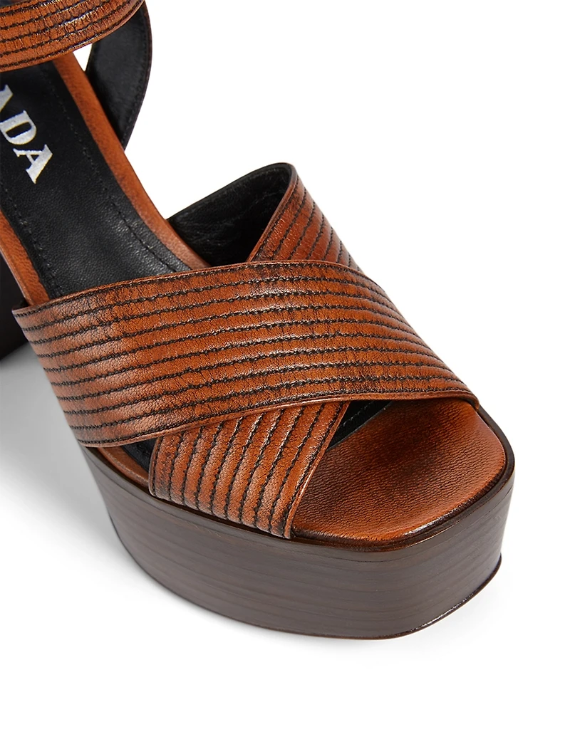 Leather Platform Sandals