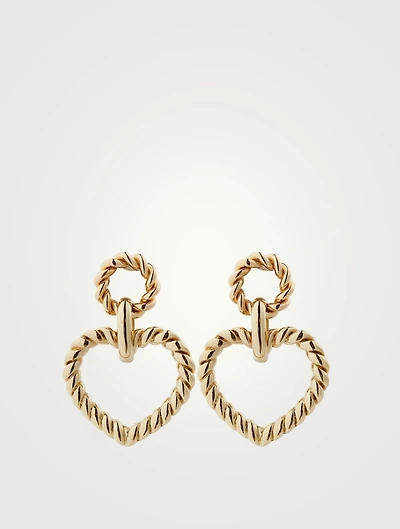 Large Bambola Heart Drop Earrings