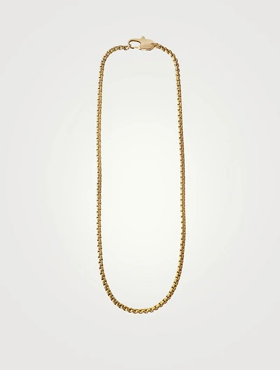 Inch 14K Gold Plated Box Chain Necklace