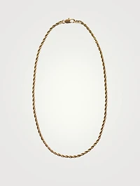 Inch 14K Gold Plated Rope Chain Necklace