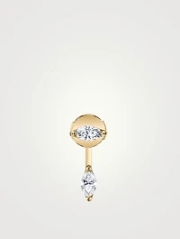 18K Gold Marquis Diamond Orbit Earring