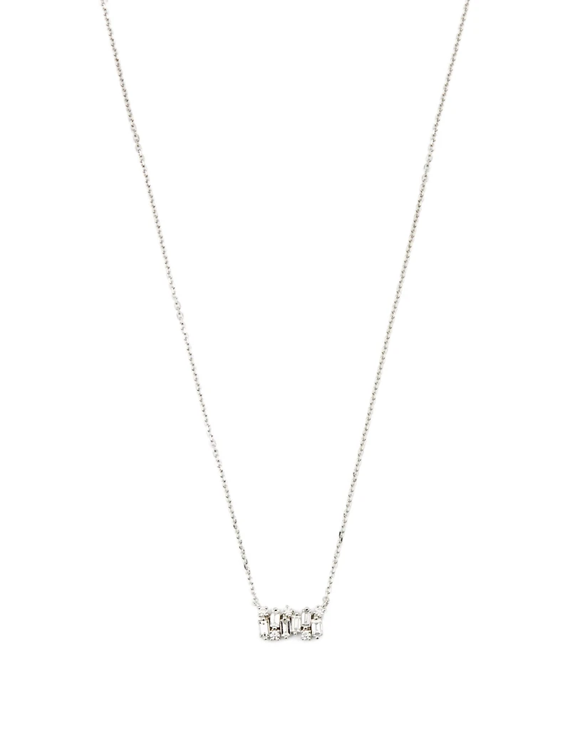 Fireworks 18K White Gold Pendant Necklace With Diamonds