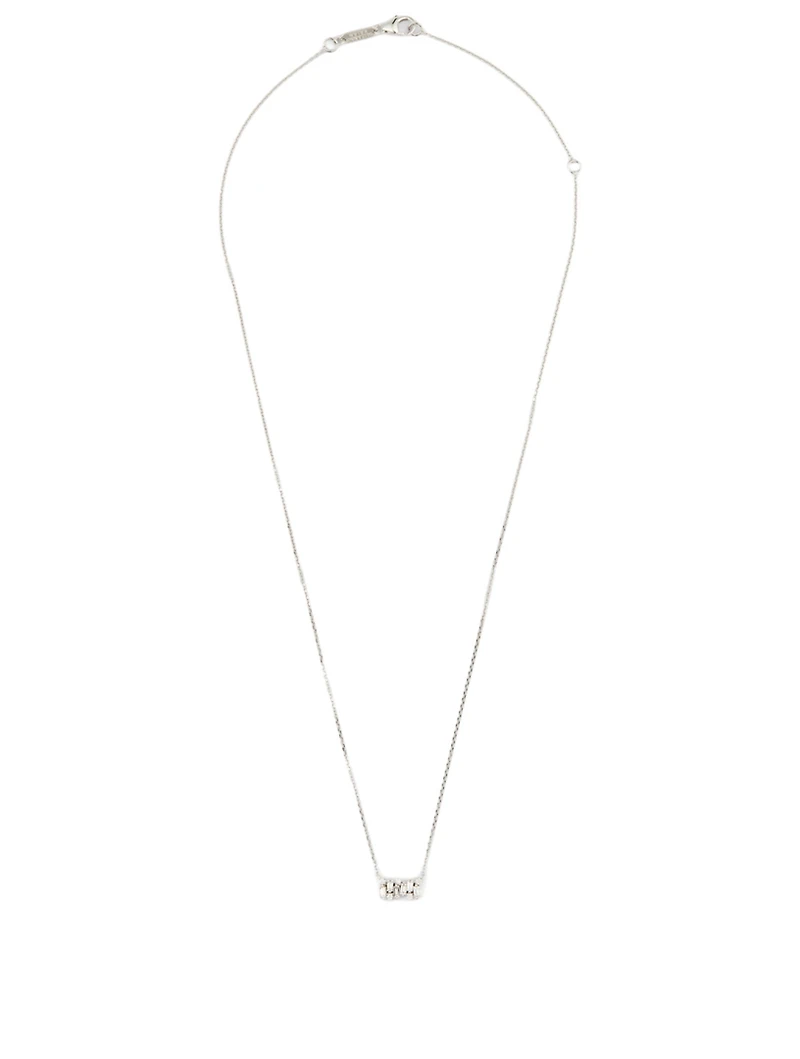 Fireworks 18K White Gold Pendant Necklace With Diamonds