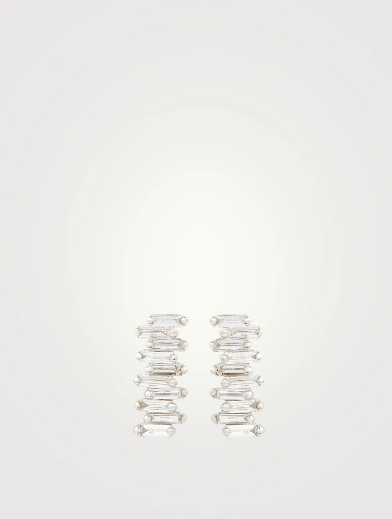 Fireworks 18K White Gold Earrings With Diamonds