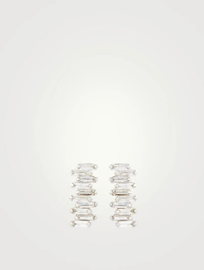 Fireworks 18K White Gold Earrings With Diamonds