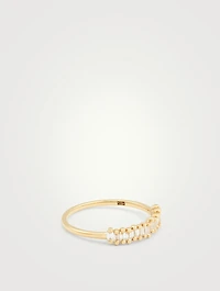 Fireworks 18K Gold Half Band Ring With Diamonds