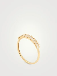 Fireworks 18K Gold Half Band Ring With Diamonds
