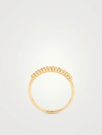 Fireworks 18K Gold Half Band Ring With Diamonds