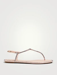 Diana Flip Crystal Satin Thong Sandals