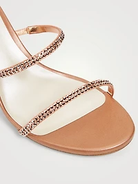 Cleo 65 Crystal Satin Coil Heeled Sandals