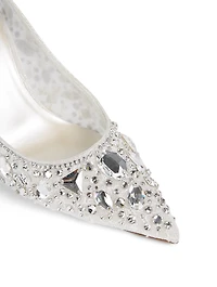 Caterina Crystal Lace Pumps