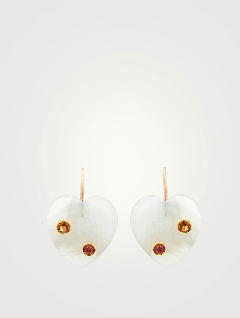 Mi Amor Mother Of Pearl Earrings