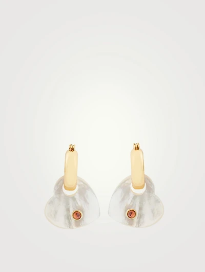 Jumelle Heart Pearl Earrings With Pink Tourmaline