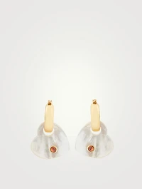 Jumelle Heart Pearl Earrings With Pink Tourmaline