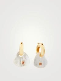 Jumelle Heart Pearl Earrings With Pink Tourmaline
