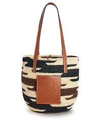 Paula's Ibiza Agave And Leather Shigra Basket Bag
