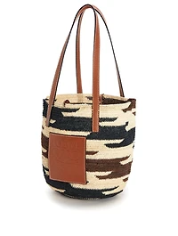 Paula's Ibiza Agave And Leather Shigra Basket Bag