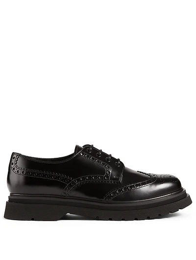 Leather Brogue Derby Shoes