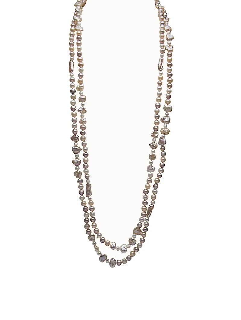 Multicolour Pearl Rope Necklace