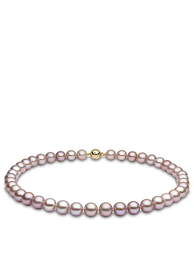 18K Gold Pearl Necklace With Diamonds