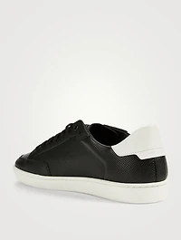 Court Classic SL/10 Perforated And Grained Leather Sneakers
