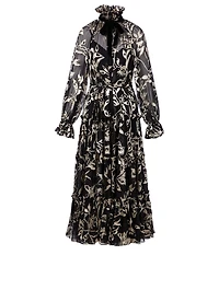 Long Swing Dress Ladybeetle Print