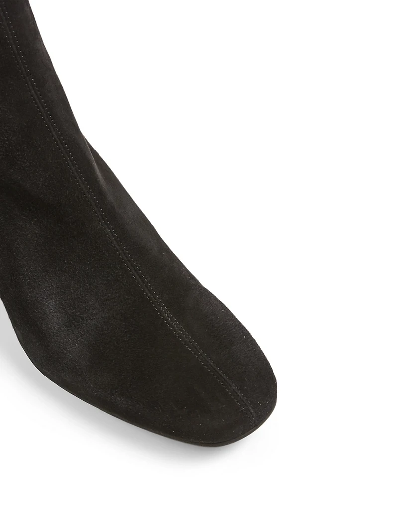 Britney Suede Heeled Ankle Boots