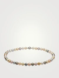 Classic 18K White Gold Multi Pearl Necklace