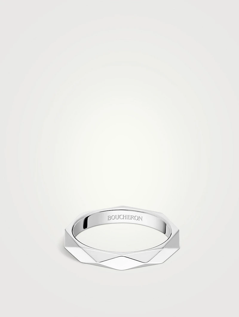 Facette Platinum Wedding Band