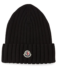 Ribbed Wool Toque With Logo