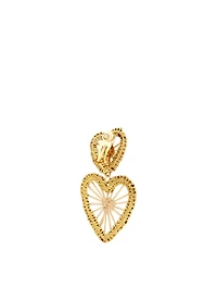 Golden Heartbreakers  Iraca Palm And Gold-Plated Bronze Drop Earrings