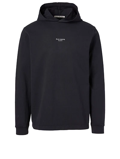 Cotton Hoodie With Reverse Logo